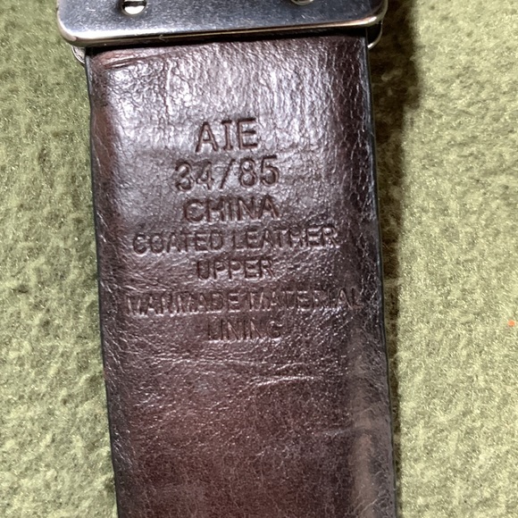 Men’s AIE black leather belt. Dot pattern. Size 34 - Picture 5 of 5